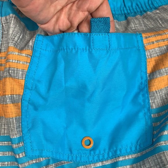 OP teal & orange swim trunks size XL - Picture 3 of 10